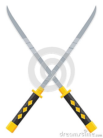 Ninja sword, icon Vector Illustration