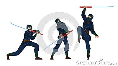 ninja sword vector Vector Illustration