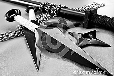 Ninja Weapons Stock Photo