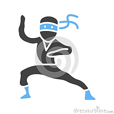 Ninjutsu icon vector image. Vector Illustration