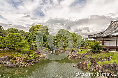 Ninomaru Garden in Kyoto Castle Stock Photo