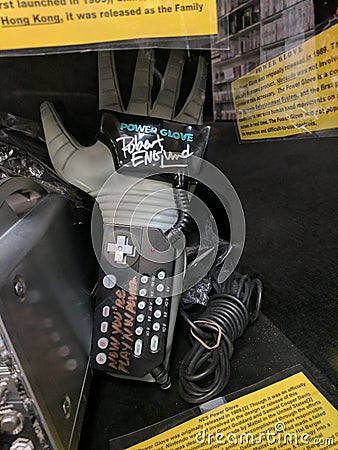 Nintendo Power Glove autographed by Robert Englund Freddy Krueger Editorial Stock Photo