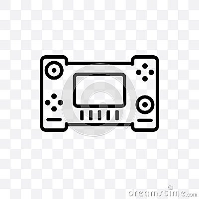 Nintendo switch vector linear icon isolated on transparent background, Nintendo switch transparency concept can be used for web an Vector Illustration