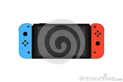 Nintendo switch with wireless controllers joy-con Vector Illustration