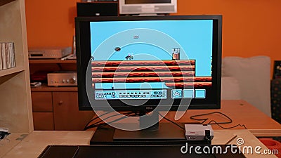 Nintengo Nes Playing Super Mario 3 Stock Footage Video Of Pixel Leisure 119458600
