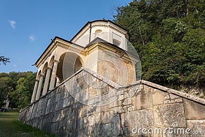 Ninth Chapel at Sacro Monte di Varese. Italy Stock Photo