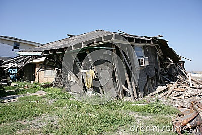 Ninth Ward house with jersey Stock Photo