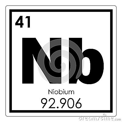 Niobium chemical element Stock Photo