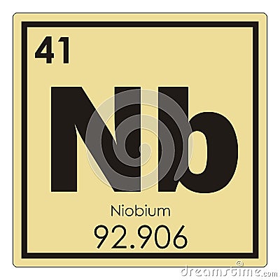 Niobium chemical element Stock Photo