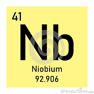 Niobium chemical symbol Stock Photo