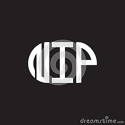 NIP letter logo design on black background. NIP creative initials letter logo concept. NIP letter design Vector Illustration