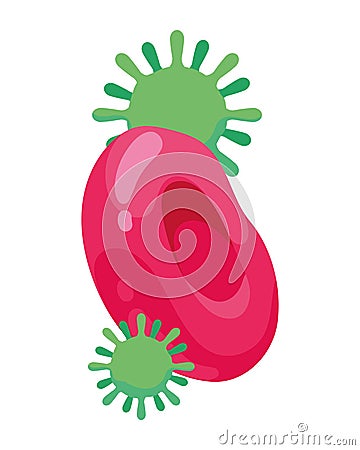 nipah virus dangerous disease Vector Illustration