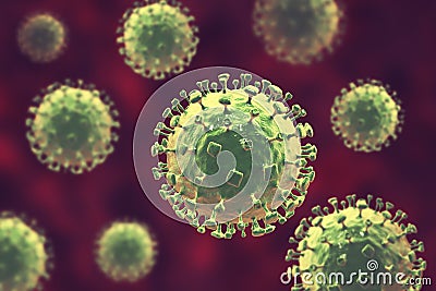 Nipah virus, newly emerging zoonotic infection with respiratory disorders and encephalitis Cartoon Illustration