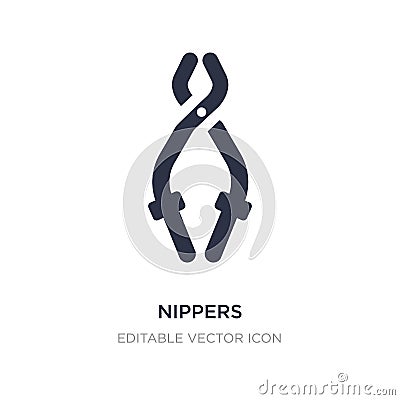 nippers icon on white background. Simple element illustration from General concept Vector Illustration