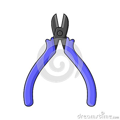 Nippers on White Background. Vector Vector Illustration