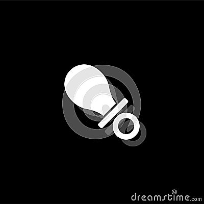 Nipple icon flat Stock Photo