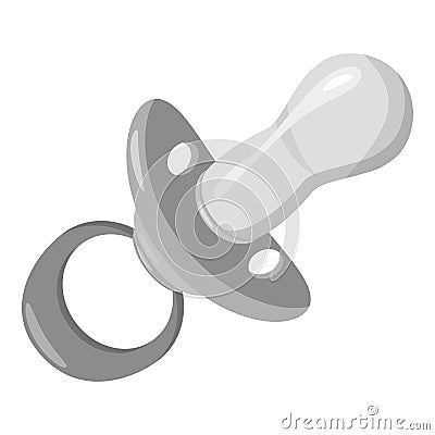 Nipple icon, gray monochrome style Cartoon Illustration