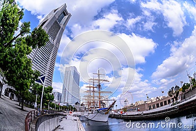 Nippon Maru at Minato Mirai in Yokohama Stock Photo