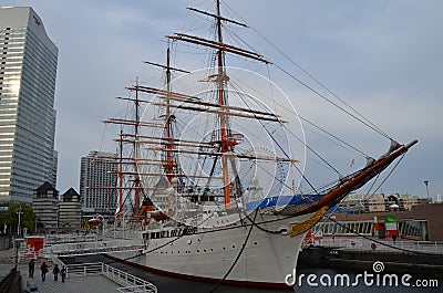 Nippon Maru ship in Yokohama Editorial Stock Photo