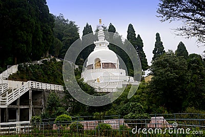 Nipponzan Myohoji Buddhist temple and peace pagoda Editorial Stock Photo