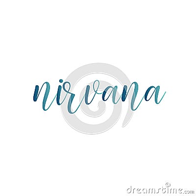 Nirvana means enlightenment and is a word associated with Hinduism and Buddhism Vector Illustration