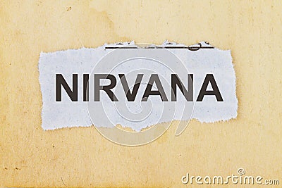 Nirvana newspaper cut out Stock Photo