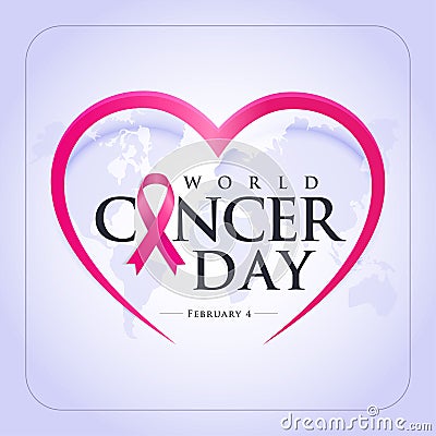 World Cancer Day Vector Illustration