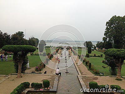 Nishat Garden Srinagar Stock Photo