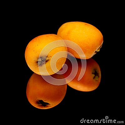 Nispero, Japanese medlar fruit Stock Photo