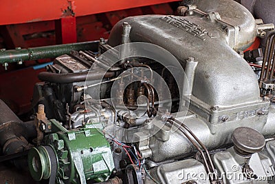 Nissan diesel large boat engine Editorial Stock Photo