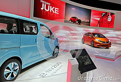 Nissan Juke and e-NV200 concept Editorial Stock Photo