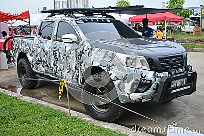 Nissan navara pick up at 4X4 Expo in Quezon City, Philippines Editorial Stock Photo