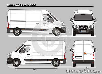 Nissan NV400 Cargo Delivery Van L2H2 2015 Editorial Stock Photo