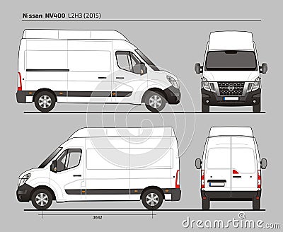Nissan NV400 Cargo Delivery Van L2H3 2015 Editorial Stock Photo