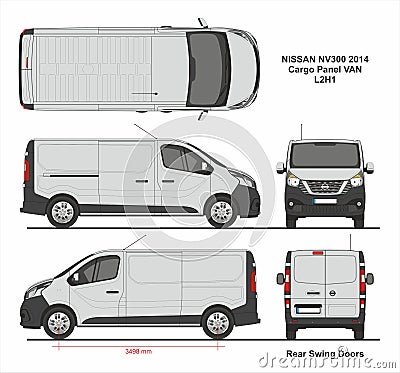 Nissan NV300 Cargo Panel Van L2H1 2014 Editorial Stock Photo