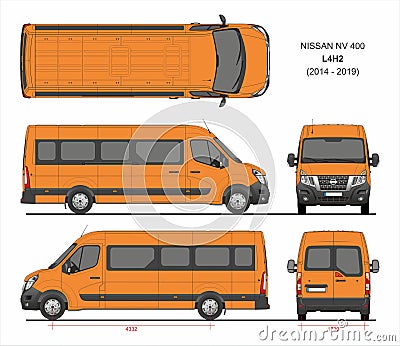 Nissan NV400 Passenger Van L4H2 2014-2019 Editorial Stock Photo