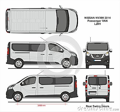 Nissan NV300 Passenger Van L2H1 2014 Editorial Stock Photo