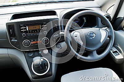 Nissan NV200 VAN 2018 Interior Editorial Stock Photo