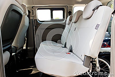 Nissan NV200 VAN 2018 Rear Seat Editorial Stock Photo