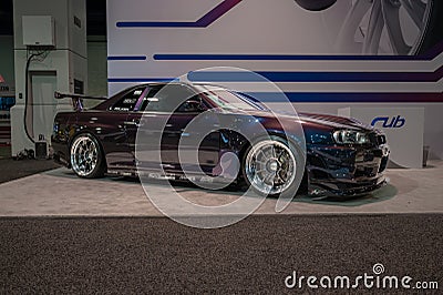 Nissan Skyline R34 GT-R V-Spec showcased at the SEMA Show Editorial Stock Photo