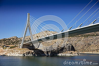 Nissibi bridge in the evening Stock Photo