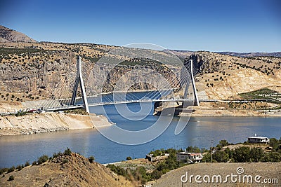 Nissibi bridge in the evening Stock Photo