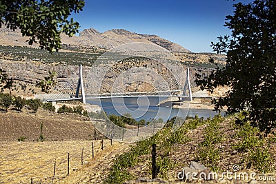 Nissibi bridge in the evening Stock Photo