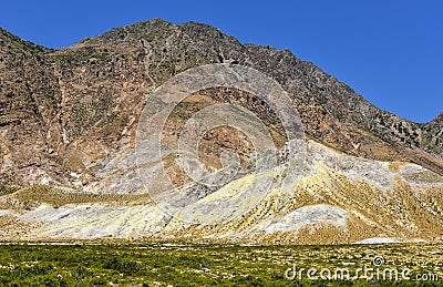 Nisyros island volcanic landscape Stock Photo
