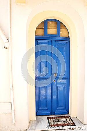 Nisyros island's village historical home door Stock Photo