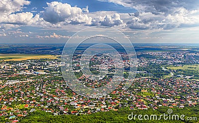 Nitra city from Zobor peak Stock Photo