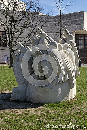 Nitra, Slovakia - March , 18, 2023 : Sculpture 