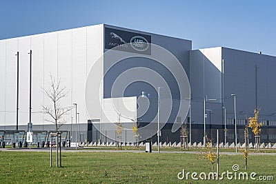 Nitra, Slovakia - November , 13, 2022 : Jaguar Land Rover manufacturing plant in Nitra, Slovakia Editorial Stock Photo
