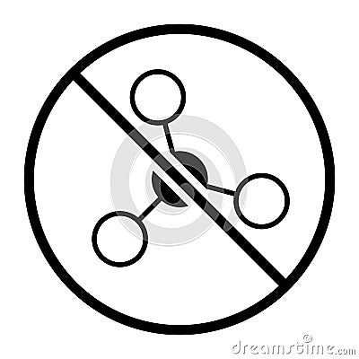 Nitrate-free food vector icon Vector Illustration