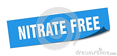 nitrate free sticker. nitrate free square isolated sign. Vector Illustration